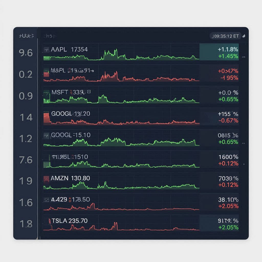 Financial Market Strip Chart
