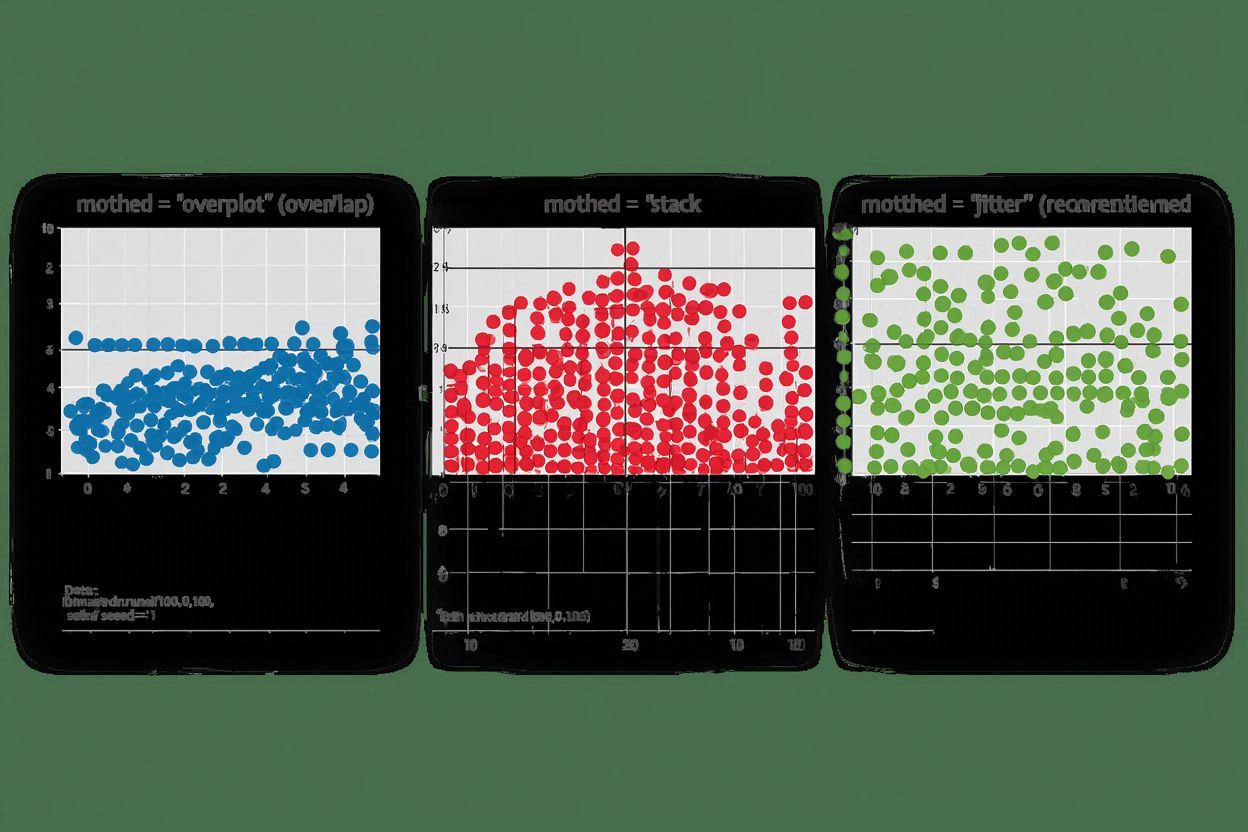 R Strip Chart Step 4 - Overlap Methods